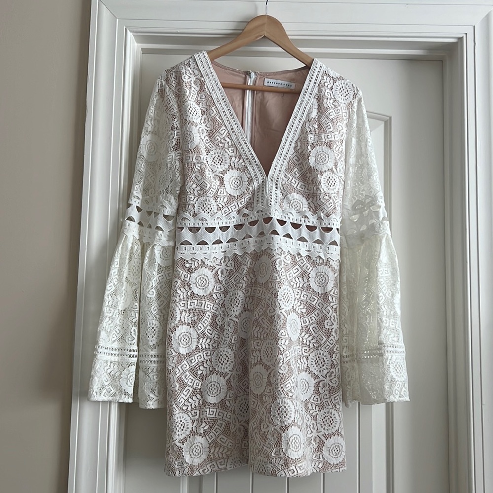 White lace boho style dress